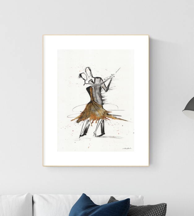 grafika 30/40, abstrakcja taniec