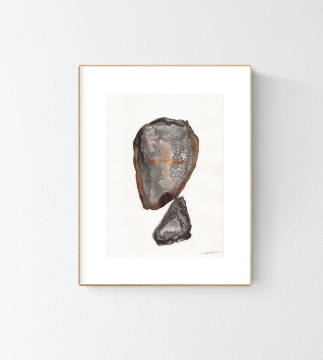 grafika 21/30 ręcznie malowana, abstrakcja 