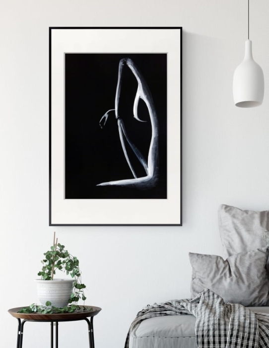 Subtelny i zmysłowy akt kobiecy 50 x 70 cm