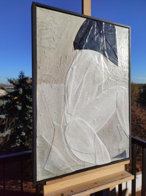 Elagancki obraz do salonu oryginalna abstrakcja na płótnie 50x70