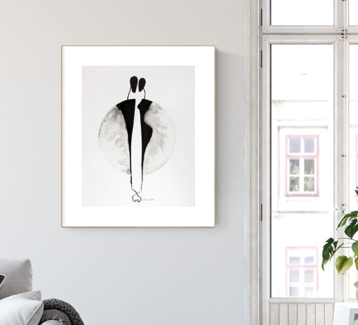 grafika 40x50cm wykonana ręcznie, abstrakcja