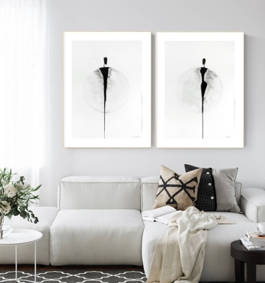 zestaw 2 obrazów 50 x 70 cm, minimalizm