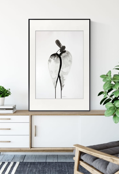 grafika 50x70cm wykonana ręcznie, abstrakcja