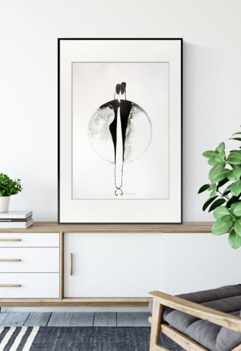 grafika 50x70cm wykonana ręcznie, abstrakcja