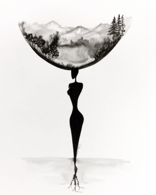 grafika 40 x 50 cm ręcznie malowana, nowoczesne obraz do salonu