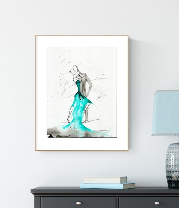 grafika 30 x 40 cm wykonana ręcznie, abstrakcja