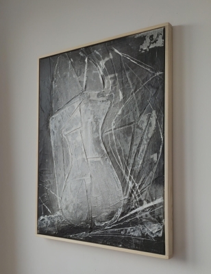 Elagancki obraz do salonu oryginalna abstrakcja na płótnie 50x70