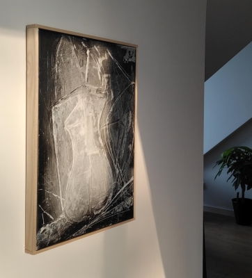 Elagancki obraz do salonu oryginalna abstrakcja na płótnie 50x70