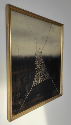 Obraz w ramie malarstwo współczesne, 30x28 cm