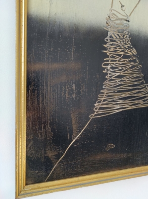 Obraz w ramie malarstwo współczesne, 30x28 cm