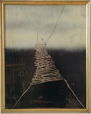 Obraz w ramie malarstwo współczesne, 30x28 cm