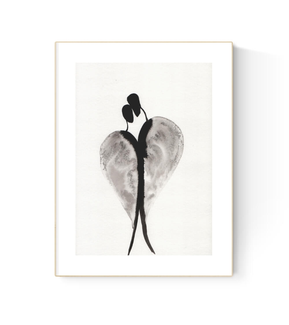 grafika 21/30 ręcznie malowana, abstrakcja