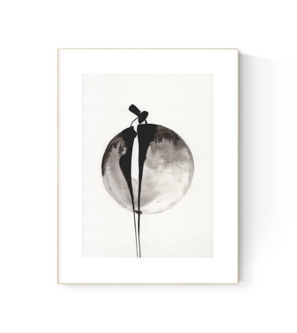 grafika 21/30 ręcznie malowana, abstrakcja