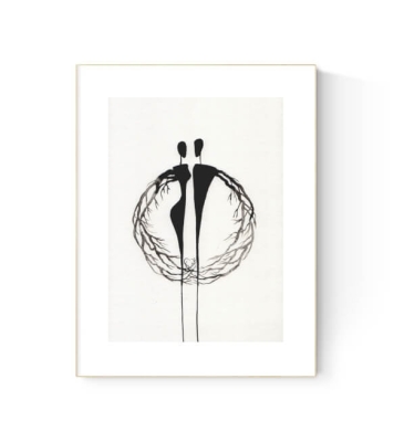 grafika 21/30 ręcznie malowana, abstrakcja