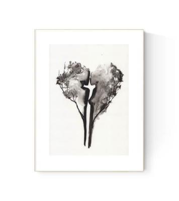 grafika 21/30 ręcznie malowana, abstrakcja