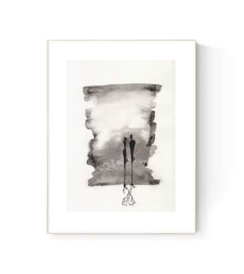 grafika 21/30 ręcznie malowana, abstrakcja