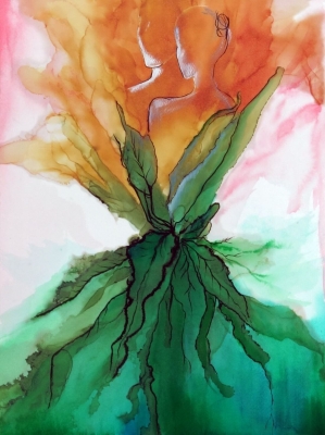abstrakcja 30x40, akwarel