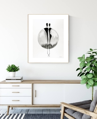 grafika 40 x 50 cm ręcznie malowana, nowoczesne obraz do salonu