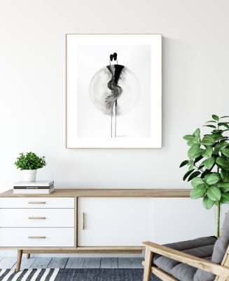 grafika 40 x 50 cm ręcznie malowana, nowoczesne obraz do salonu