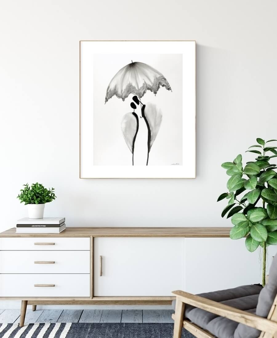 grafika 40 x 50 cm ręcznie malowana, nowoczesne obraz do salonu