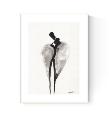 grafika 21/30 ręcznie malowana, abstrakcja