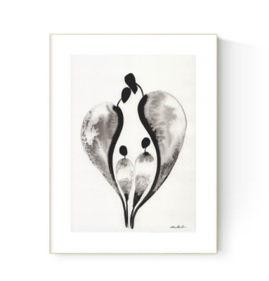 grafika 21/30 ręcznie malowana, abstrakcja