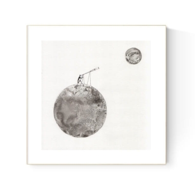 grafika 30/30 ręcznie malowana, abstrakcja