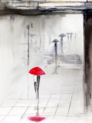 abstrakcja 40x50, deszczowa ulica