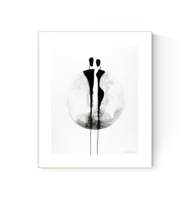 grafika 40 x 50 cm ręcznie malowana, nowoczesne obraz do salonu