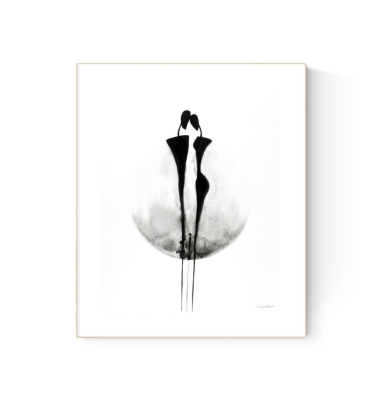 grafika 40 x 50 cm ręcznie malowana, nowoczesne obraz do salonu