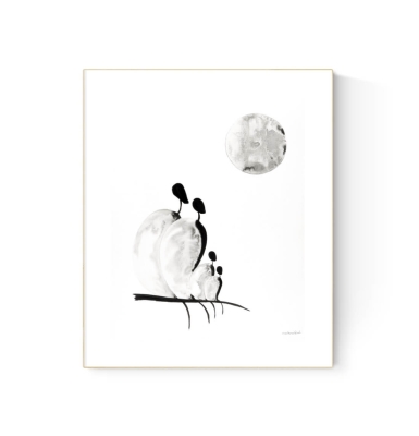 grafika 40 x 50 cm ręcznie malowana, nowoczesne obraz do salonu