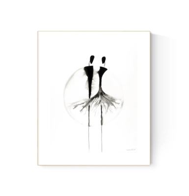 grafika 40 x 50 cm ręcznie malowana, nowoczesne obraz do salonu