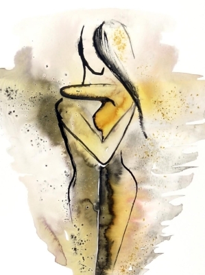 grafika 40 x 50 cm ręcznie malowana, nowoczesne obraz do salonu