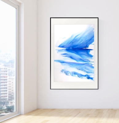 Nowoczesny obraz do salonu abstrakcja pastelowa 70x100 duża