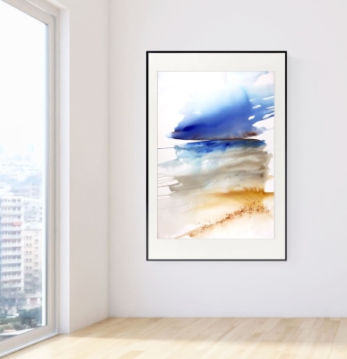 Nowoczesny obraz do salonu abstrakcja pastelowa 70x100 duża