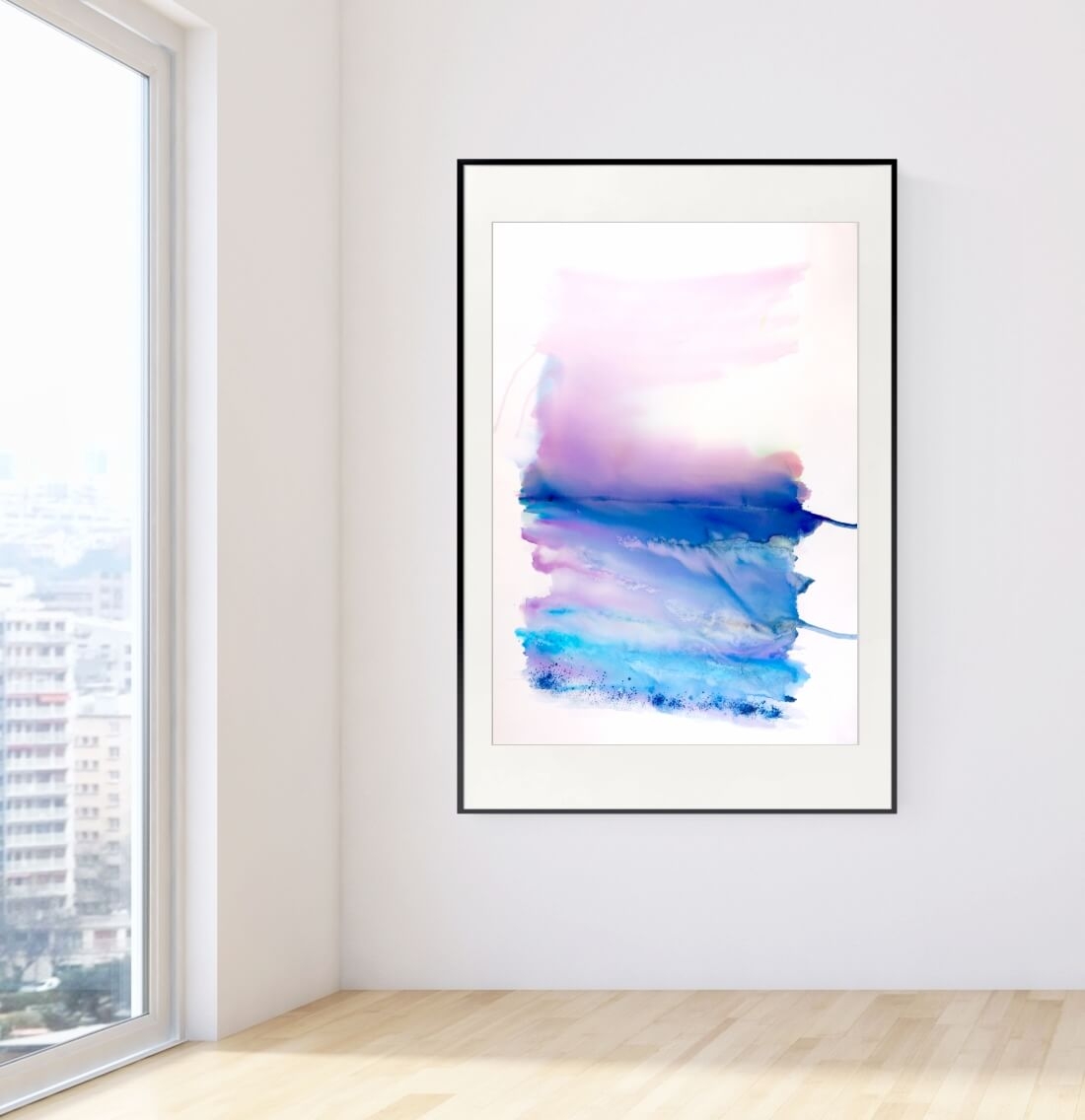 Nowoczesny obraz do salonu abstrakcja pastelowa 70x100 duża