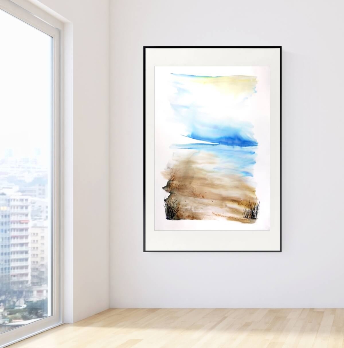 Nowoczesny obraz do salonu abstrakcja pastelowa 70x100 duża
