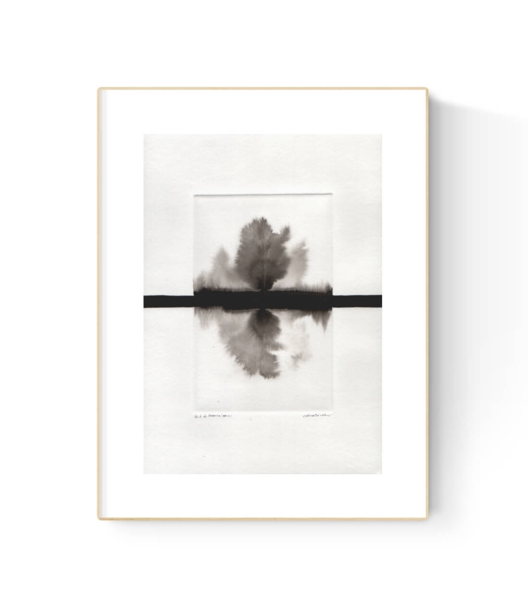 grafika 21/30 ręcznie malowana, abstrakcja