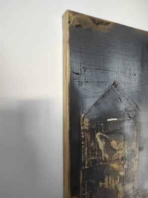 Obraz loftowy industrialny, 100x100, abstrakcja nowoczesny obraz do salonu loft