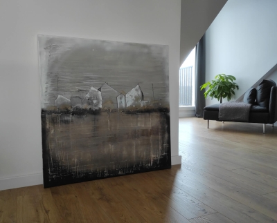 Obraz loftowy industrialny, 100x100, abstrakcja nowoczesny obraz do salonu loft
