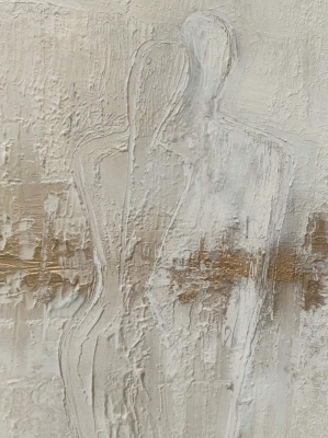 Nowoczesny obraz do salonu elegancka abstrakcja ze złotem 80x100