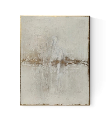 Nowoczesny obraz do salonu elegancka abstrakcja ze złotem 80x100