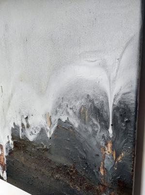 Nowoczesna abstrakcja 100x100 kolory ziemi