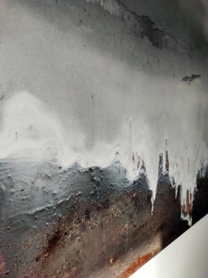 Nowoczesna abstrakcja 100x100 kolory ziemi