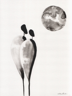 zestaw 2 grafik 30 x 40 cm, abstrakcja
