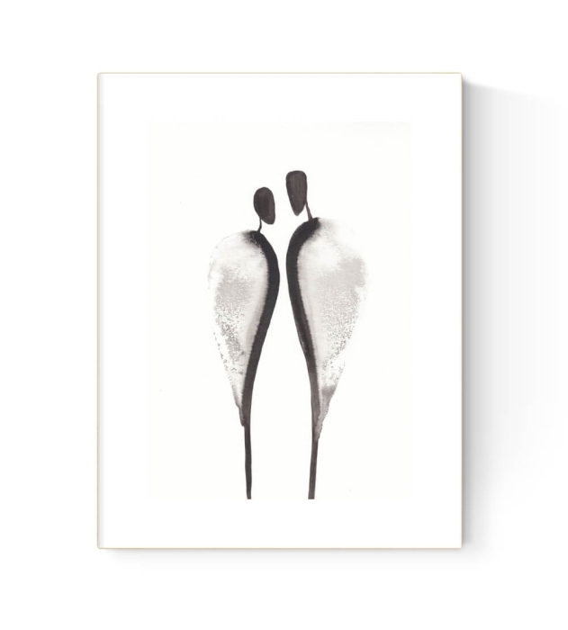 grafika 21/30 ręcznie malowana, abstrakcja