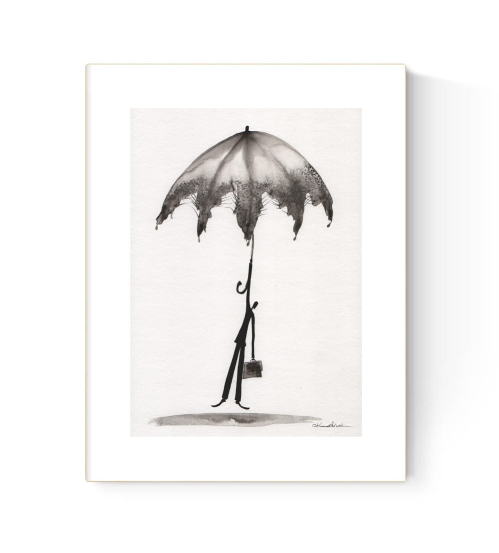 grafika 21/30 ręcznie malowana, abstrakcja