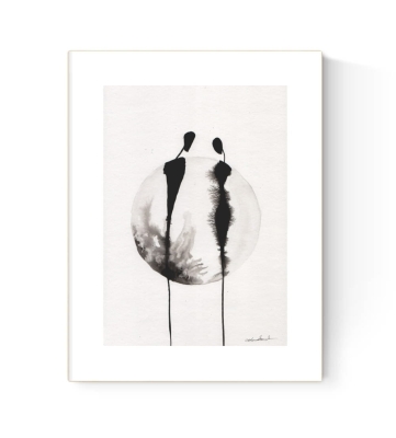 grafika 21/30 ręcznie malowana, abstrakcja