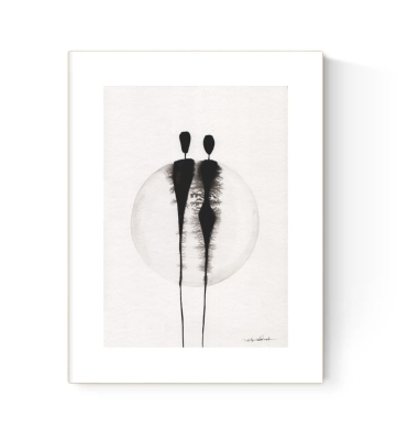 grafika 21/30 ręcznie malowana, abstrakcja