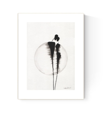 grafika 21/30 ręcznie malowana, abstrakcja